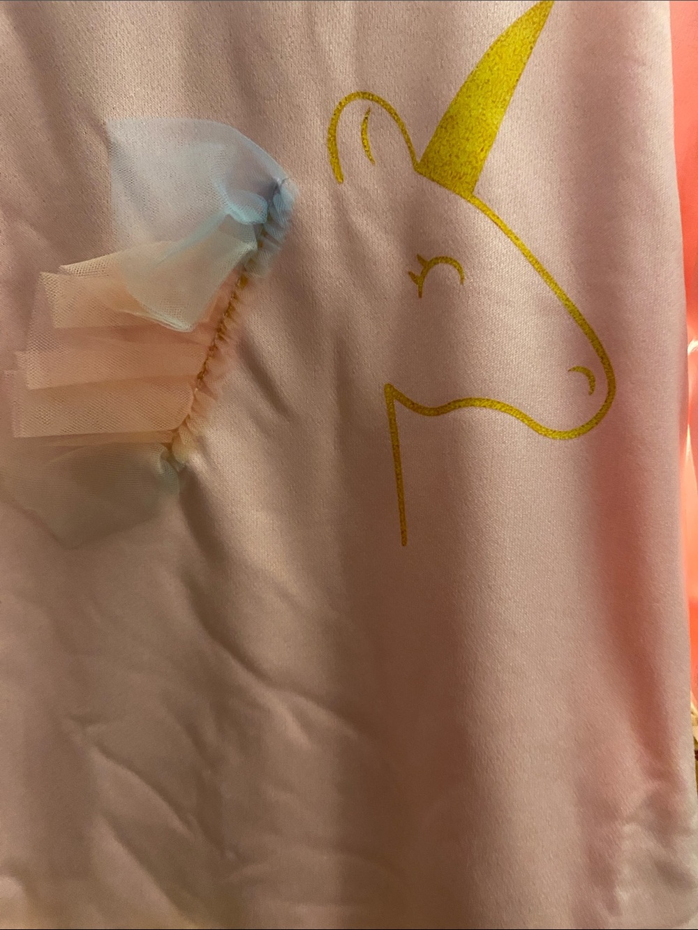 NWOT, Girls Horse Fairytale Dress With Muti Colored Tulle
